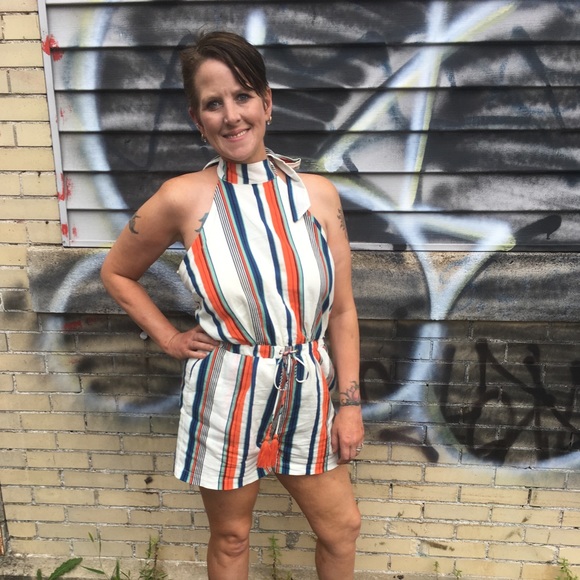 NWT! Striped Romper - Picture 5 of 7